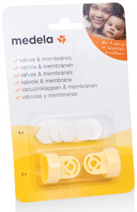 Medela 2 Ventile und 6 Membrane