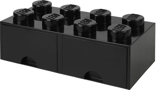 LEGO Aufbewahrungsbox mit Schublade 8, Schwarz