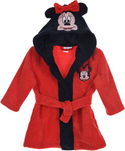 Disney Minnie Maus Bademantel Mit Hausschuhen, Red