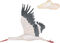 That's Mine Wallsticker Stork Small, White