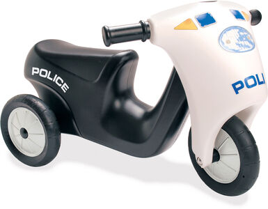 Dantoy Polizei-Scooter mit Gummirädern, Schwarz/Weiß