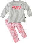 Puma Minicats Girls Aop Shirt und Leggings, Light Grey Heat
