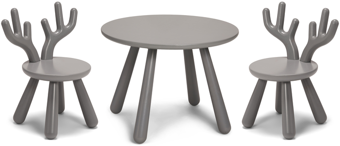 Minitude Nordic Tisch & Stühle Elch, Grau