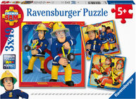 Ravensburger Puzzle Feuerwehrmann Sam zum Einsatz! 3x49 Teile