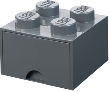 LEGO Aufbewahrung mit Schublade 4, Dark Grey