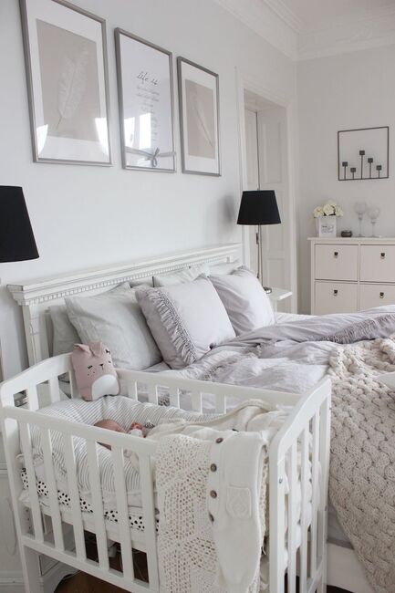 JLY ELLA Dream Lux Gitterbett Dropside mit Babymatex Matratze 60x120, Weiß