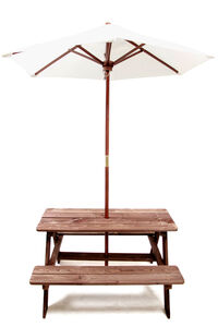 Woodlii Picknicktisch mit Sonnenschirm