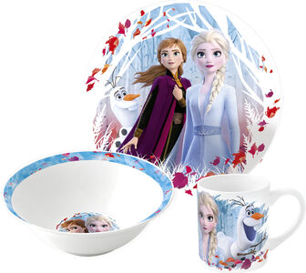 Disney Die Eiskönigin Essensset Keramik, Blau
