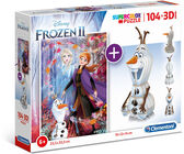 Disney Die Eiskönigin 2 Puzzle 104 Inkl. 3D-Modell