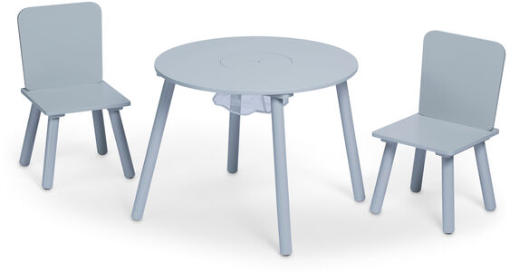 Cloudberry Castle Stühle und Tisch mit Aufbewahrungsfach, Grau