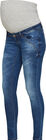 Mamalicious Globe Slim Jeans, Dark Blue Denim